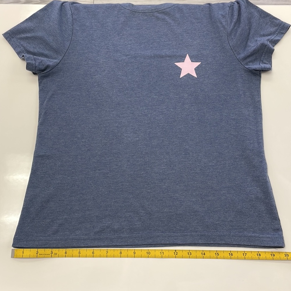Blue T-Shirt with Pink Star - Picture 6 of 14